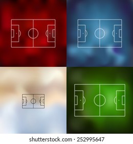playing field icon on blurred background