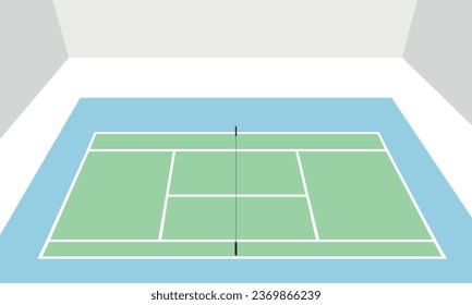 Playing Field for tennis. Inside  tennis court, made in vector.