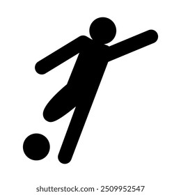 Playing football icon vector illustration graphic design