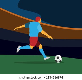 Playing football vector