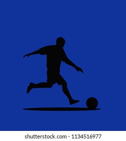 Playing football vector