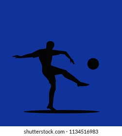 Playing football vector