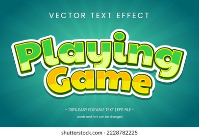 playing game arc text effect style.