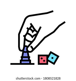 playing game color icon vector. playing game sign. isolated symbol illustration