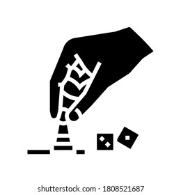 vector de icono de glifo de juego. signo de juego. símbolo de contorno aislado ilustración negra