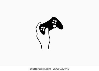 Jugando a la ilustración del icono del símbolo del logotipo del juego