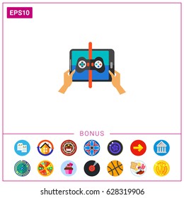 Playing game on touchpad icon
