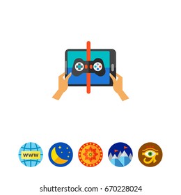 Playing game on touchpad icon