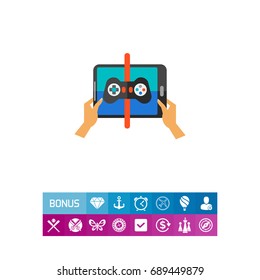 Playing game on touchpad icon