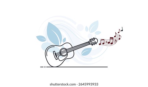Playing Guitar to Create Amazing Music for Entertainment Concept