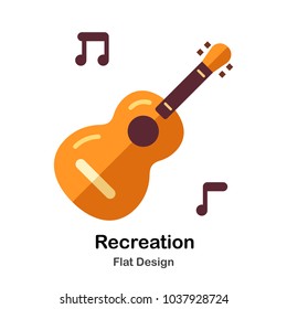 Playing guitar Flat Icon