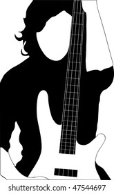 playing guitar vector illustration