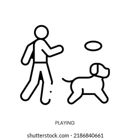 icono de reproducción. Signo de estilo lineal aislado en fondo blanco. Ilustración del vector