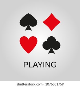 Playing icon. Playing symbol. Flat design. Stock - Vector illustration