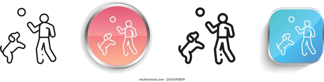 playing icon. Thin Linear, Regular and Button Style Design Isolated On White Background
