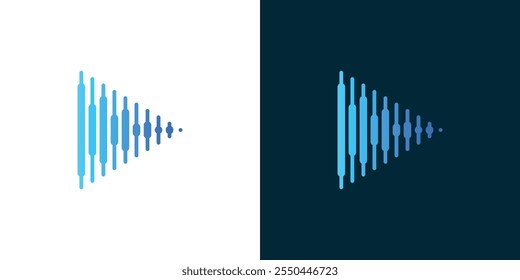 Playing logo, logo playing combination with tone flow or sound