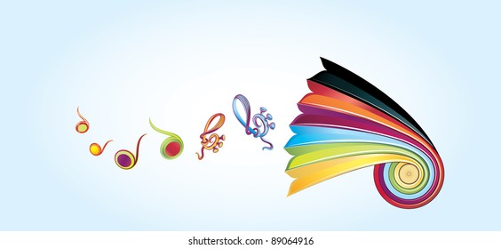 Playing music design with notes and tones

