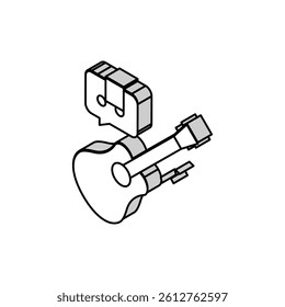 playing on guitar isometric icon vector. playing on guitar sign. isolated symbol illustration