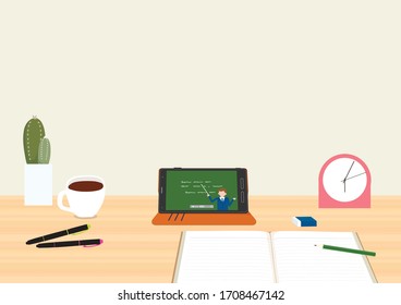 Playing online class videos on 
smartphone