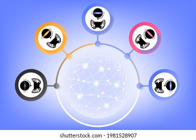 Online-Spiel-Vektorsymbol