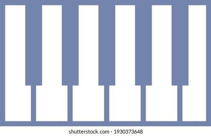 Playing piano, illustration, vector on white background.