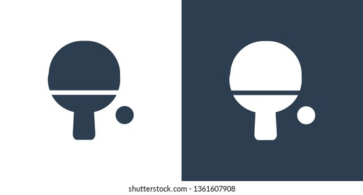 Playing Pingpong Icon Vector