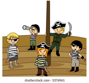 Playing Pirates - Vector