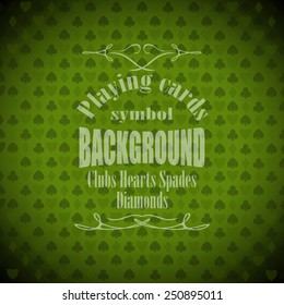 playing, poker, blackjack cards symbol background sample text.