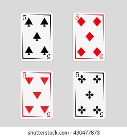 Playing poker cards 5