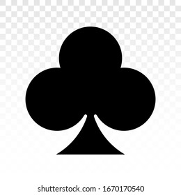 Playing poker a flat club card icon for applications and websites
