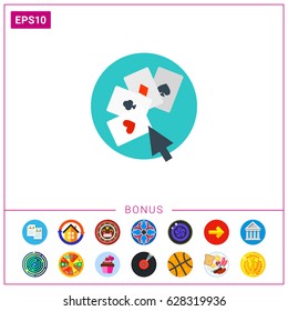 Playing poker online icon