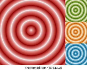 Playing with shaded circles and transparency - Concentric circle backgrounds set with Reduced colors