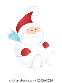 Playing Sliding Snowman Character