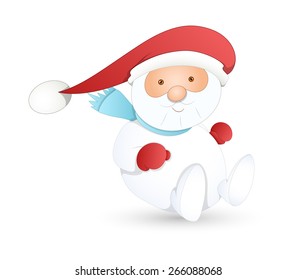 Playing Snowman Santa Character