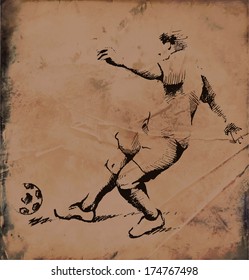 playing soccer