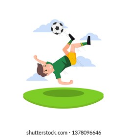 Playing Soccer Illustration