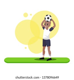 Playing Soccer Illustration