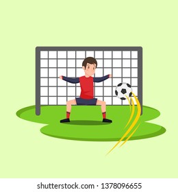 Playing Soccer Illustration