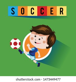 Playing Soccer Illustration. Playing Football Illustration