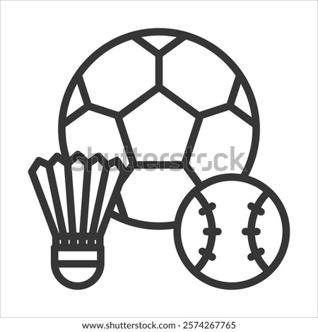 Playing Sport Icon Vector Illustration Outline