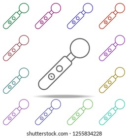 playing stick icon. Elements of Virtual Reality in multi color style icons. Simple icon for websites, web design, mobile app, info graphics