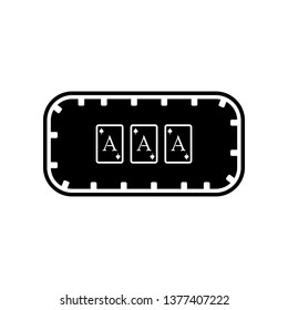 playing table in the casino icon. Element of Casino for mobile concept and web apps icon. Glyph, flat icon for website design and development, app development