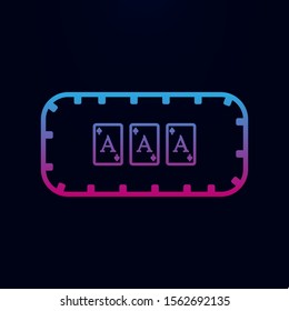 Playing table in the casino nolan icon. Simple thin line, outline vector of casino icons for ui and ux, website or mobile application