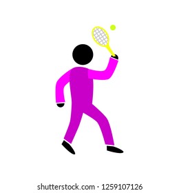 playing tennis icon - Shutterstock ID 1259107126