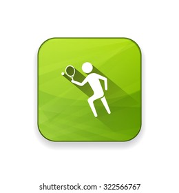 playing tennis icon