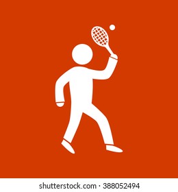 playing tennis  icon