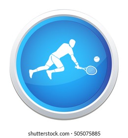 playing tennis icon