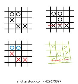 Playing Tic Tac Toe variations on checked paper