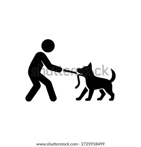 Playing Tug Of War Icon Isolated On White Background