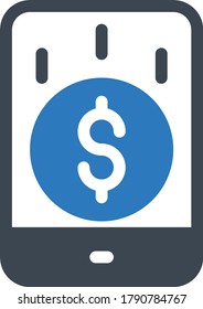 playing vector glyph color icon 